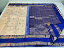 Half White Korvai Kanchipuram Silk Saree