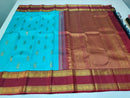 Blue Korvai Kanchipuram Silk Saree