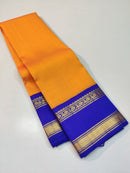 Yellow Korvai Kanchipuram Silk Saree