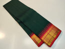 Green Korvai Temple Border Kanchipuram Silk Saree