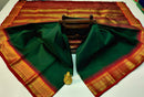 Green Korvai Temple Border Kanchipuram Silk Saree
