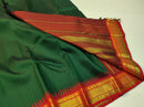 Green Korvai Temple Border Kanchipuram Silk Saree