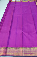 Half White Korvai Temple Border Kanchipuram Silk Saree