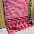 Block Printed Maheshwari Silk Cotton Sarees