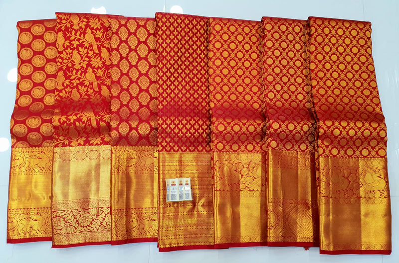 Bridal Red Traditional Paithani Silk Saree With Zari Weaving | Kolour