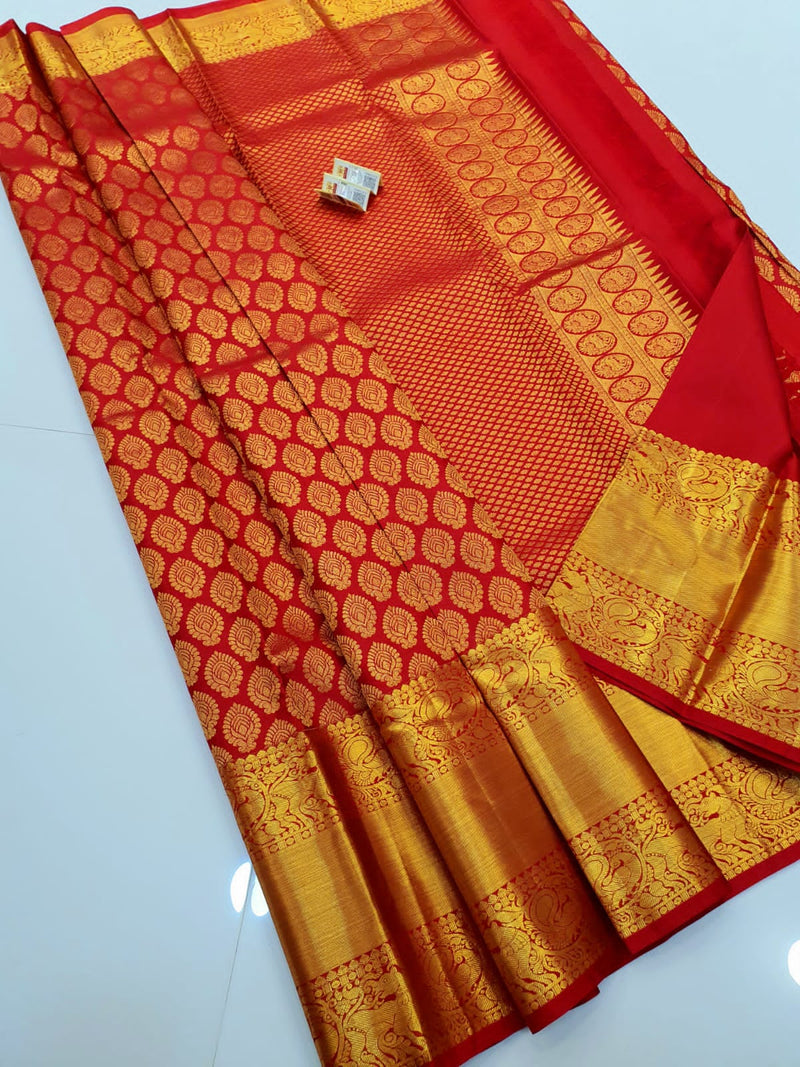 Bridal Red Kanchipuram Silk Sarees Collection