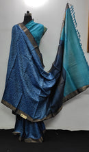 Pure Desi Tussar Block Printed Sarees Collection