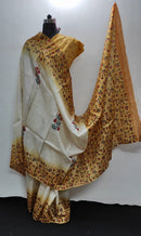 Pure Desi Tussar Block Printed Sarees Collection