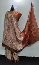 Pure Desi Tussar Block Printed Sarees Collection