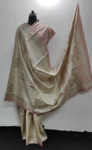 Pure Desi Tussar Block Printed Sarees Collection
