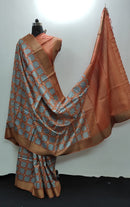 Pure Desi Tussar Block Printed Sarees Collection