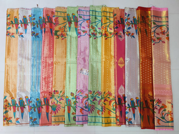 Pure Tissue Kalamkari Kanchipuram Silk Sarees Collection