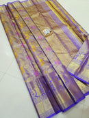 Bridal Kanchipuram Meenakari Butta Korvai Silk Saree