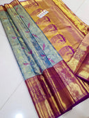 Bridal Kanchipuram Silk Sarees with Unique 3D Birds Design
