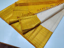 Half White Bridal Korvai Kanchipuram Silk Sarees