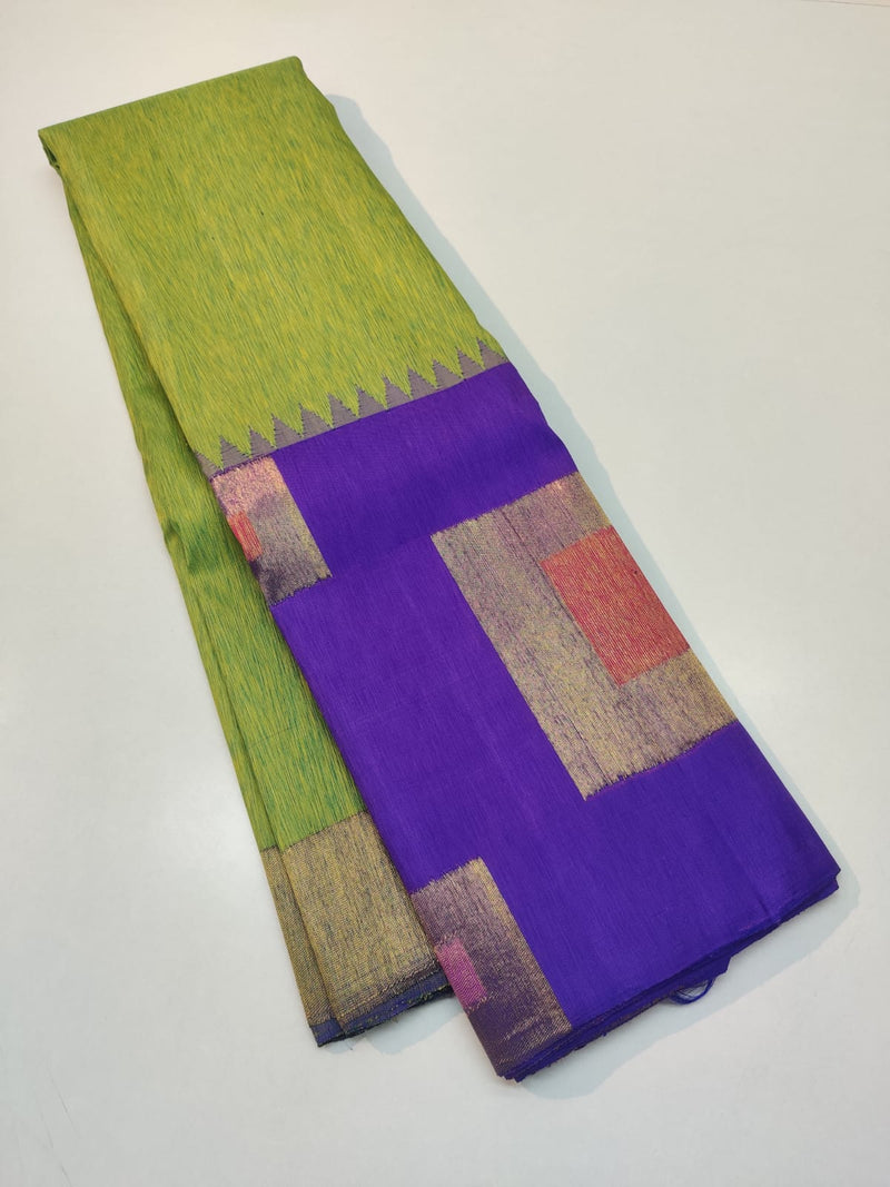 Long Border Korvai Kanchipuram Silk Sarees Collection