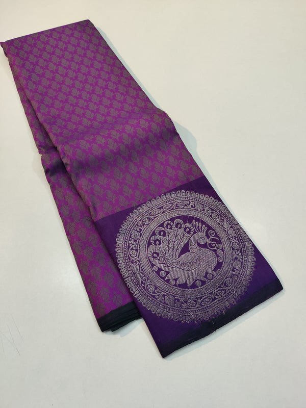 Purple Bridal Kanchipuram Silk Saree