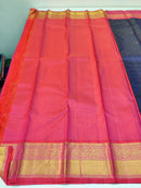 Traditional Vairaoosi Pattern Handloom Korvai Kanchipuram Silk Saree