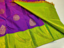 Purple Korvai Kanchipuram Silk Saree