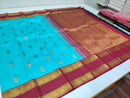 Blue Korvai Kanchipuram Silk Saree