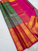 Korvai Long Border Kanchipuram Silk Sarees