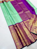 Long Border Korvai Bridal Kanchipuram Silk Sarees
