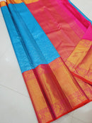 Long Border Korvai Bridal Kanchipuram Silk Sarees