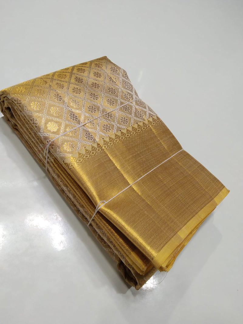 Bridal Golden Kanchipuram Silk Saree