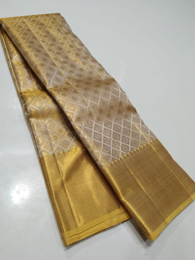 Bridal Golden Kanchipuram Silk Saree