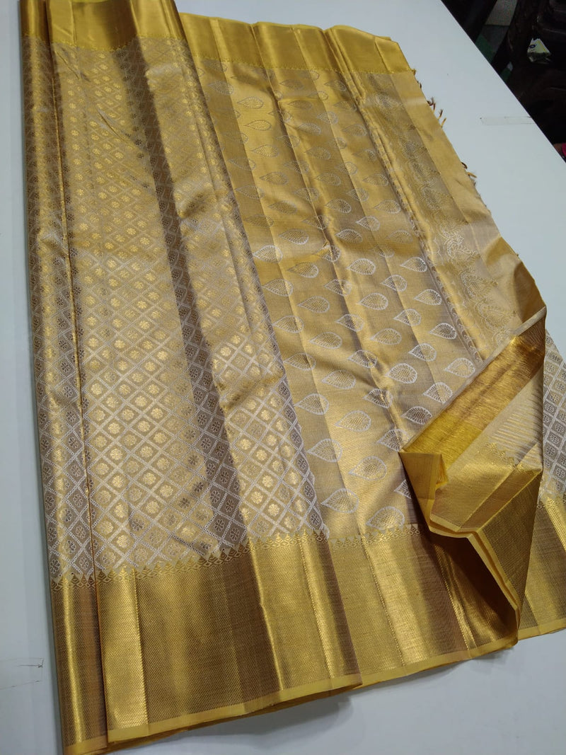 Bridal Golden Kanchipuram Silk Saree