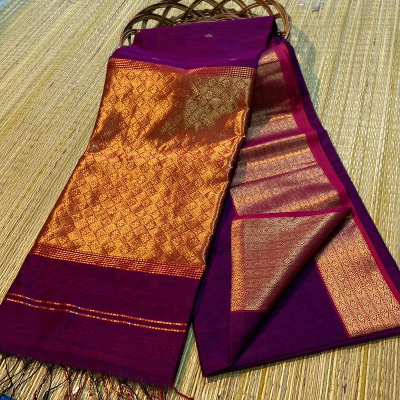 Maheshwari Silk Cotton Rich Pallu Sarees