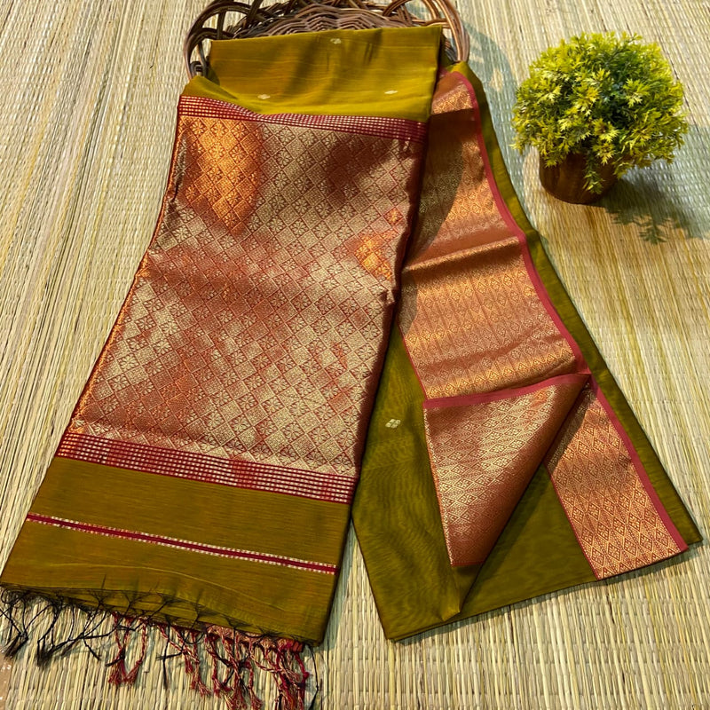 Maheshwari Silk Cotton Rich Pallu Sarees