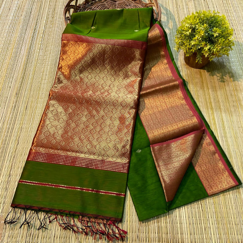 Maheshwari Silk Cotton Rich Pallu Sarees