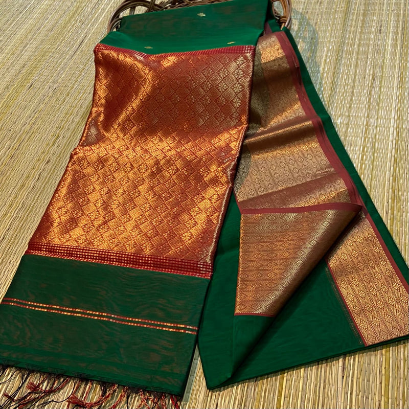 Maheshwari Silk Cotton Rich Pallu Sarees