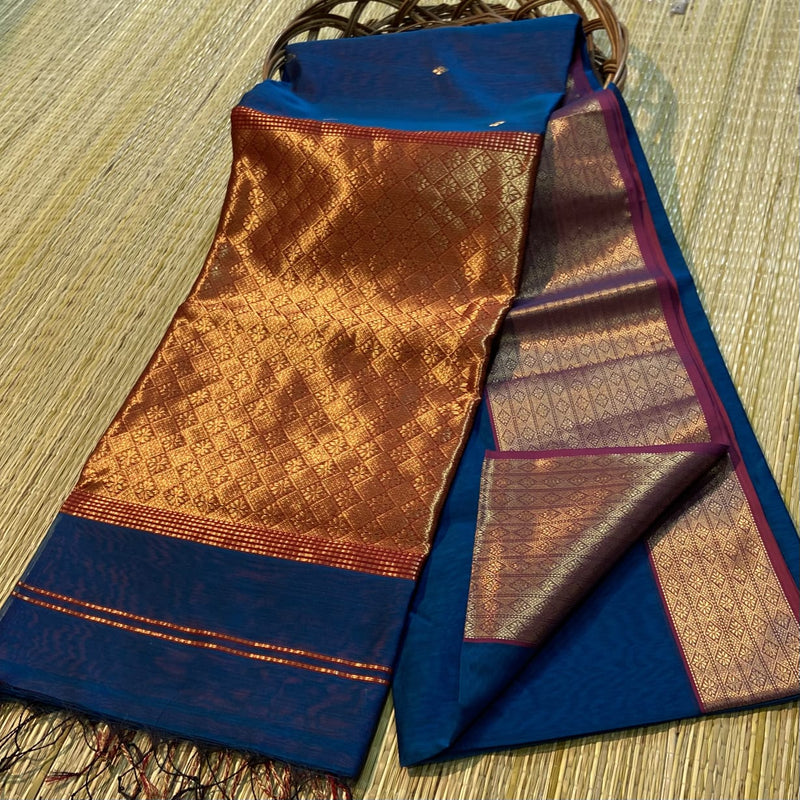 Maheshwari Silk Cotton Rich Pallu Sarees