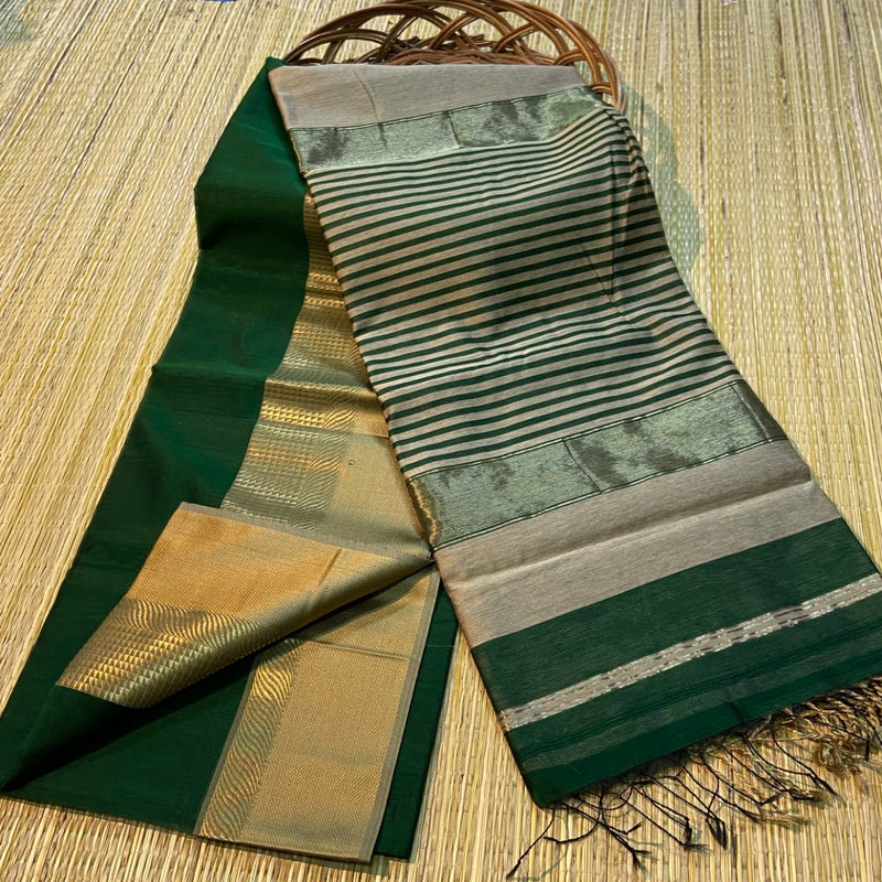 Maheshwari Silk Cotton Sirin Karwat Sarees