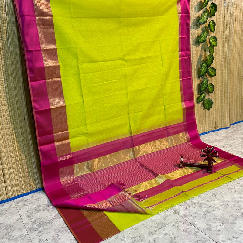 Maheshwari Silk Cotton Sirin Karwat Sarees