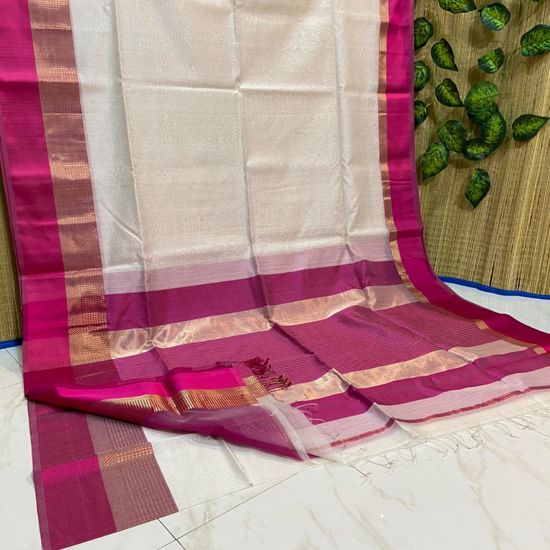 Maheshwari Silk Cotton Sirin Karwat Sarees