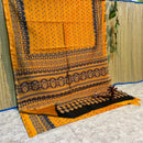 Ajrakh Printed Maheshwari Silk Cotton Sarees