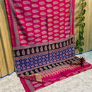 Ajrakh Printed Maheshwari Silk Cotton Sarees