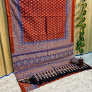 Ajrakh Printed Maheshwari Silk Cotton Sarees