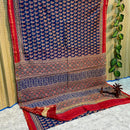 Ajrakh Printed Maheshwari Silk Cotton Sarees