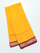Yellow Mysore Crepe Silk Saree