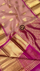 Pastel Pink Organza Saree with Kanchi Border