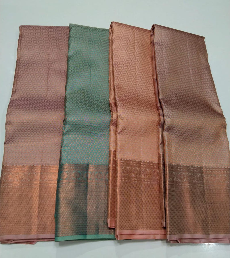 Catalogue - Kerala Bridal Kanchipuram Handloom Silk Sarees with Copper Zari
