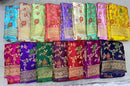 Satin Crepe Meenakari Weaving Sarees
