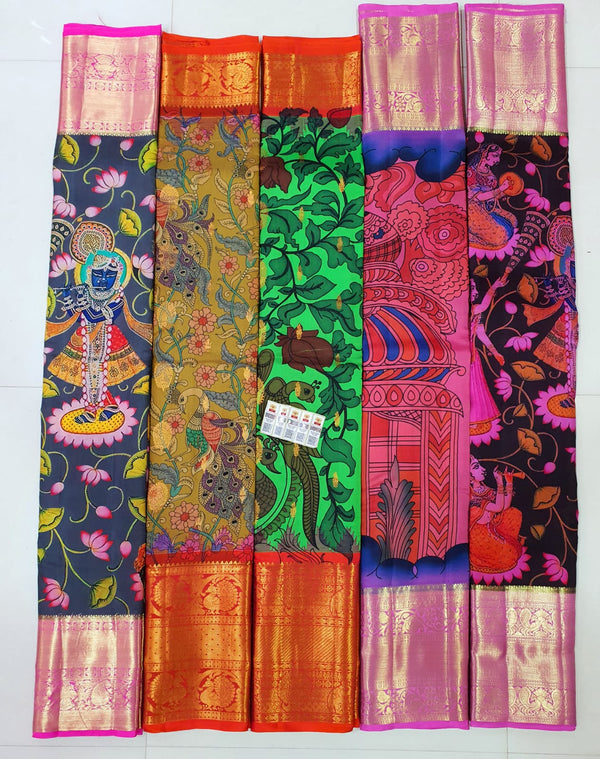 Kalamkari Kanchipuram Silk Sarees Collection