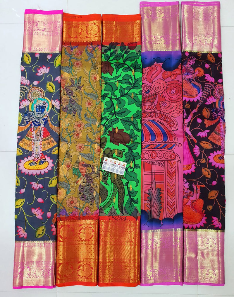 Kalamkari Kanchipuram Silk Sarees Collection