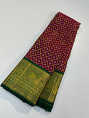 Pure Zari Maroon Bridal Kanchipuram Silk Saree