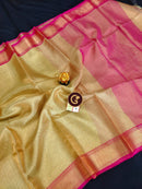 Golden Tissue Tussar Silk Saree